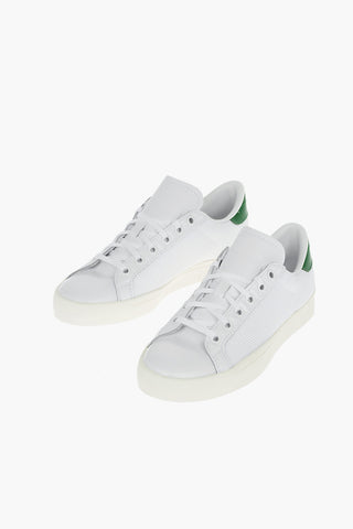Chevron Fabric ROD LAVER VIN Low-Top Sneakers With Leather Details