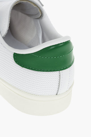 Chevron Fabric ROD LAVER VIN Low-Top Sneakers With Leather Details