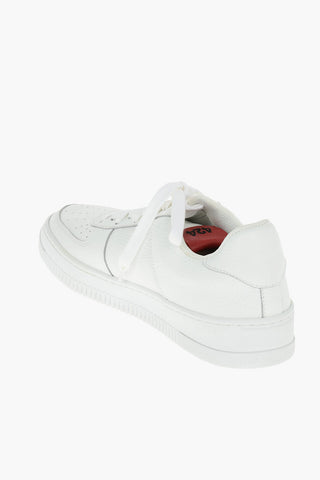Sneakers in Pelle a Tinta Unita