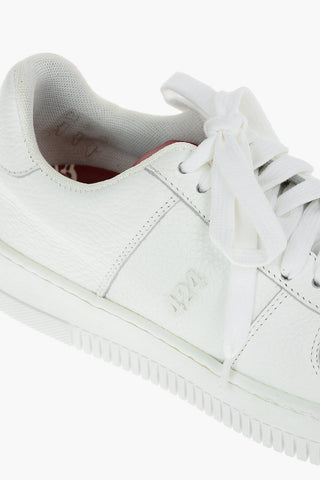 Sneakers in Pelle a Tinta Unita