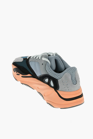 YEEZY Perforated Sole and Suede BOOST 700 Low-Top Sweakers with with Colored Sole
