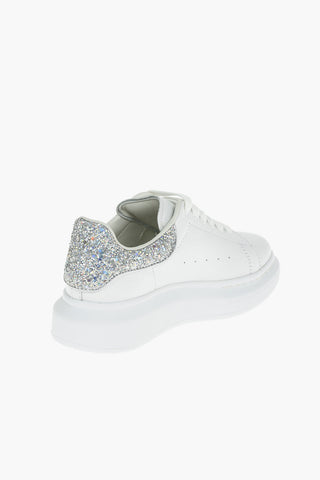 Glittered Detail Leather Sneakers