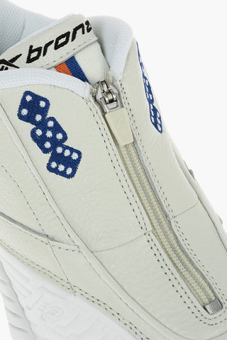 BRONZE Textured Leather ANSWER IV Sneakers With Zip Closure