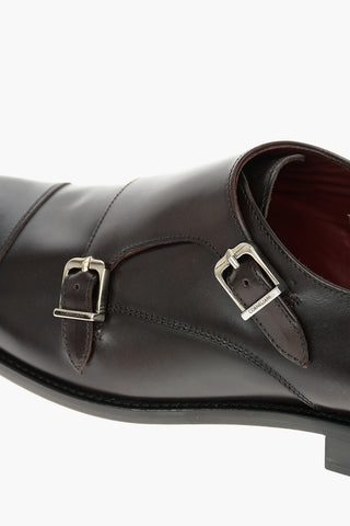Leather Monk Strap Shoes With Leather Soles
