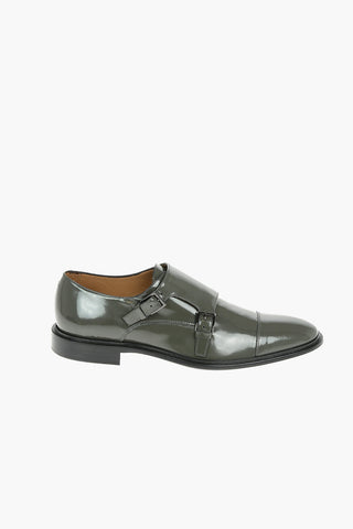 Leather Monk Strap Shoes With Leather Soles