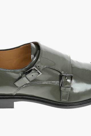 Leather Monk Strap Shoes With Leather Soles