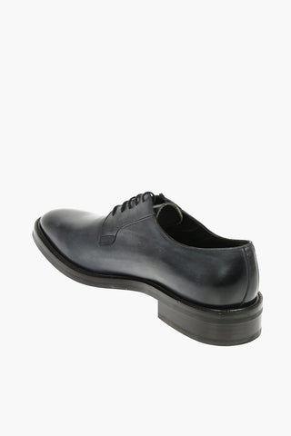 Leather Derby Shoes With Rubber Soles