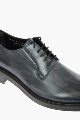 Leather Derby Shoes With Rubber Soles