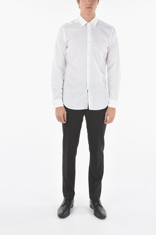 CC COLLECTION Camicia con Motivo a Rombi Lucido E Polisini Per Gemelli