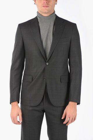 CC COLLECTION Windowpane Check RIGHT Virgin Wool Suit