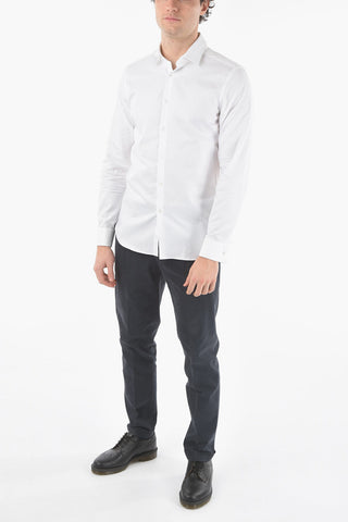 CC COLLECTION Camicia Plain Herringbone Con Collo Francese
