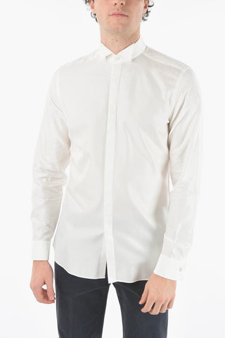 CC COLLECTION Camicia a Pois con Colletto per Papillon