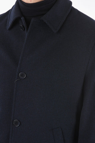 CC COLLECTION O. COAT Houndstooth Wool Blend Quilted Coat