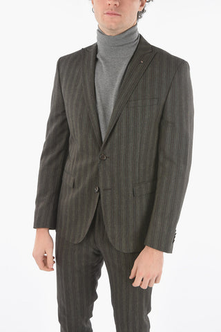 CC COLLECTION Virgin wool-blend RESET Suit with Peak Lapel