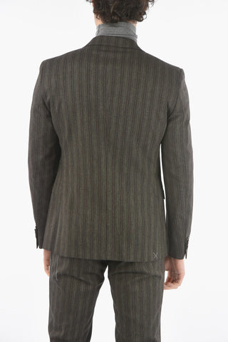 CC COLLECTION Virgin wool-blend RESET Suit with Peak Lapel