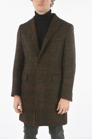 CC COLLECTION Tweed Wool Blend Single-breasted Coat