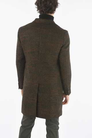 CC COLLECTION Tweed Wool Blend Single-breasted Coat