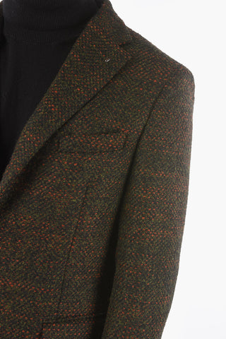CC COLLECTION Tweed Wool Blend Single-breasted Coat