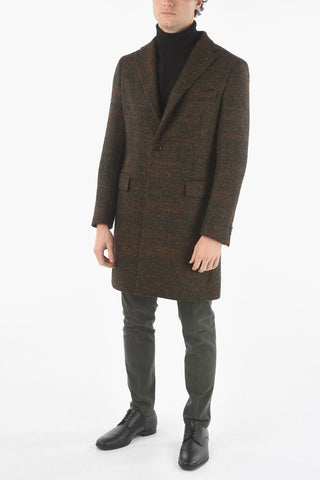 CC COLLECTION Tweed Wool Blend Single-breasted Coat
