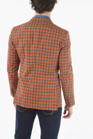 CC COLLECTION Blazer Semifoderato Plaid Check  con Tasche a Toppa