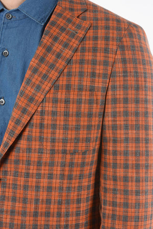 CC COLLECTION Blazer Semifoderato Plaid Check  con Tasche a Toppa