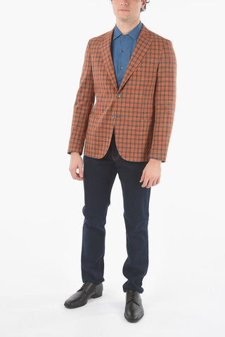 CC COLLECTION Blazer Semifoderato Plaid Check  con Tasche a Toppa