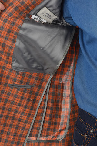 CC COLLECTION Blazer Semifoderato Plaid Check  con Tasche a Toppa