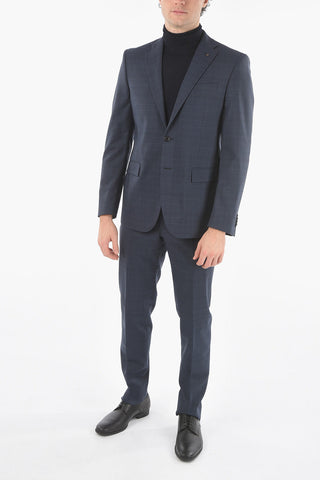CC COLLECTION Glen-checkered REFINED Suit with Beetle Brooch