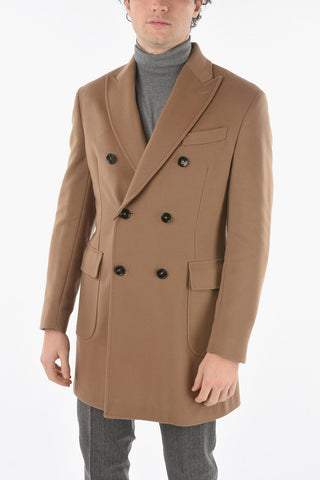 CC COLLECTION Wool Blend Double Breasted Coat