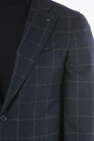 CC COLLECTION Windowpane-checkered RETAILORED Suit with Beetle Brooch