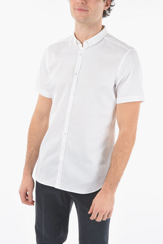 CC COLLECTION Cotton Short Sleeve Shirt with Button-down