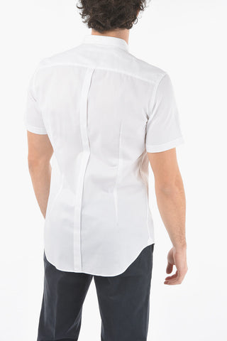 CC COLLECTION Cotton Short Sleeve Shirt with Button-down