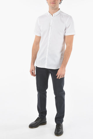 CC COLLECTION Cotton Short Sleeve Shirt with Button-down