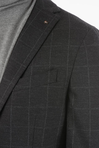CC COLLECTION Graph-checkered RESET 2-piece Suit with Beetle Brooch