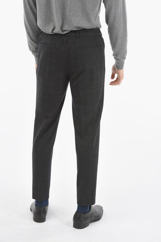 CC COLLECTION Graph-checkered RESET 2-piece Suit with Beetle Brooch