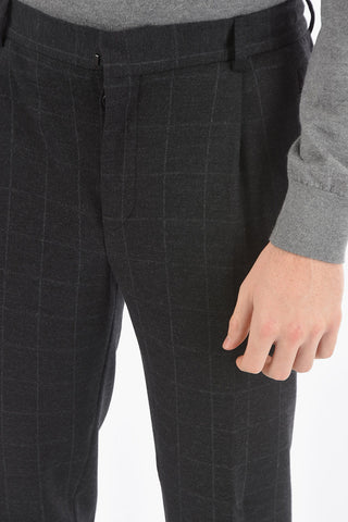 CC COLLECTION Graph-checkered RESET 2-piece Suit with Beetle Brooch