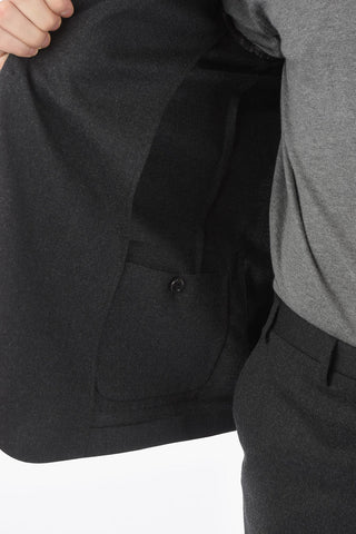 CC COLLECTION Virgin Wool Unlined Suit with Beetle Brooch