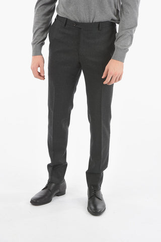 CC COLLECTION Virgin Wool Unlined Suit with Beetle Brooch