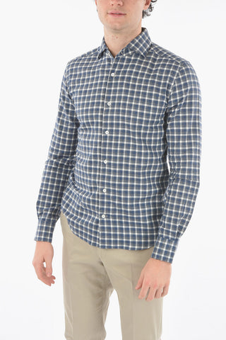ID Gun Club Check Spread Shirt with Spread Collar