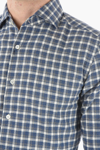 ID Gun Club Check Spread Shirt with Spread Collar