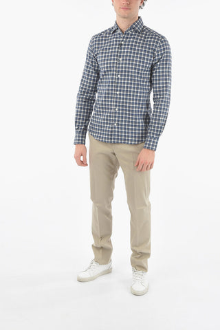 ID Gun Club Check Spread Shirt with Spread Collar