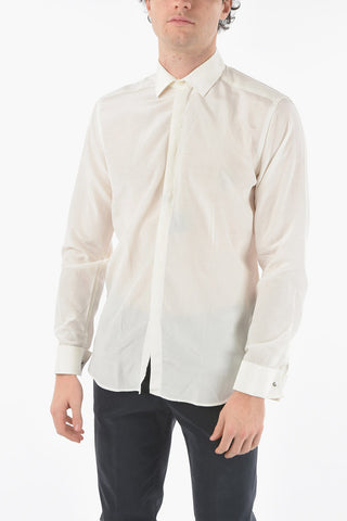 Silk and Cotton Shirt with Cufflinks