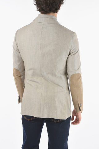 Blazer SPORTSWEAR in Misto Lino con Chester Piece Removibile