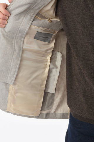 Blazer SPORTSWEAR in Misto Lino con Chester Piece Removibile