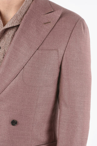 Double-breasted Peak Lapel GATE Silk Blend Blazer