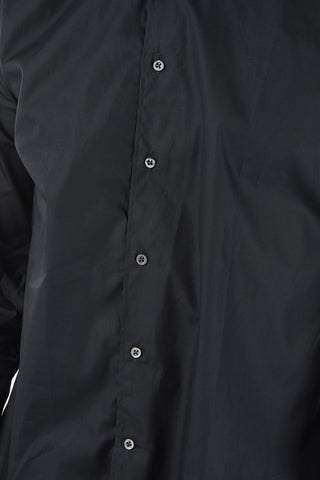 Popeline Cotton Shirt with Spread Collar