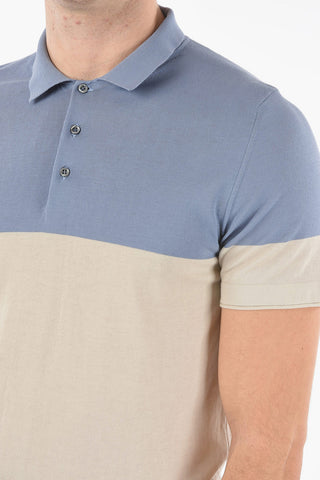 ID 3 Button Two-Tone Polo Shirt