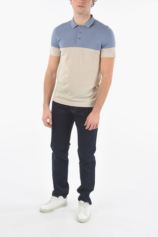 ID 3 Button Two-Tone Polo Shirt