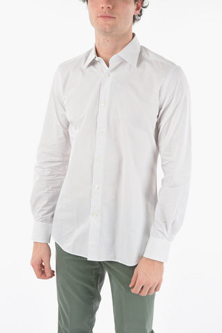 Striped Spread Collar Shirt