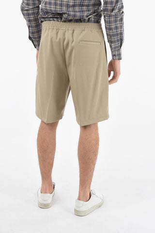 ID Drawstring Twill Cotton Blend Shorts